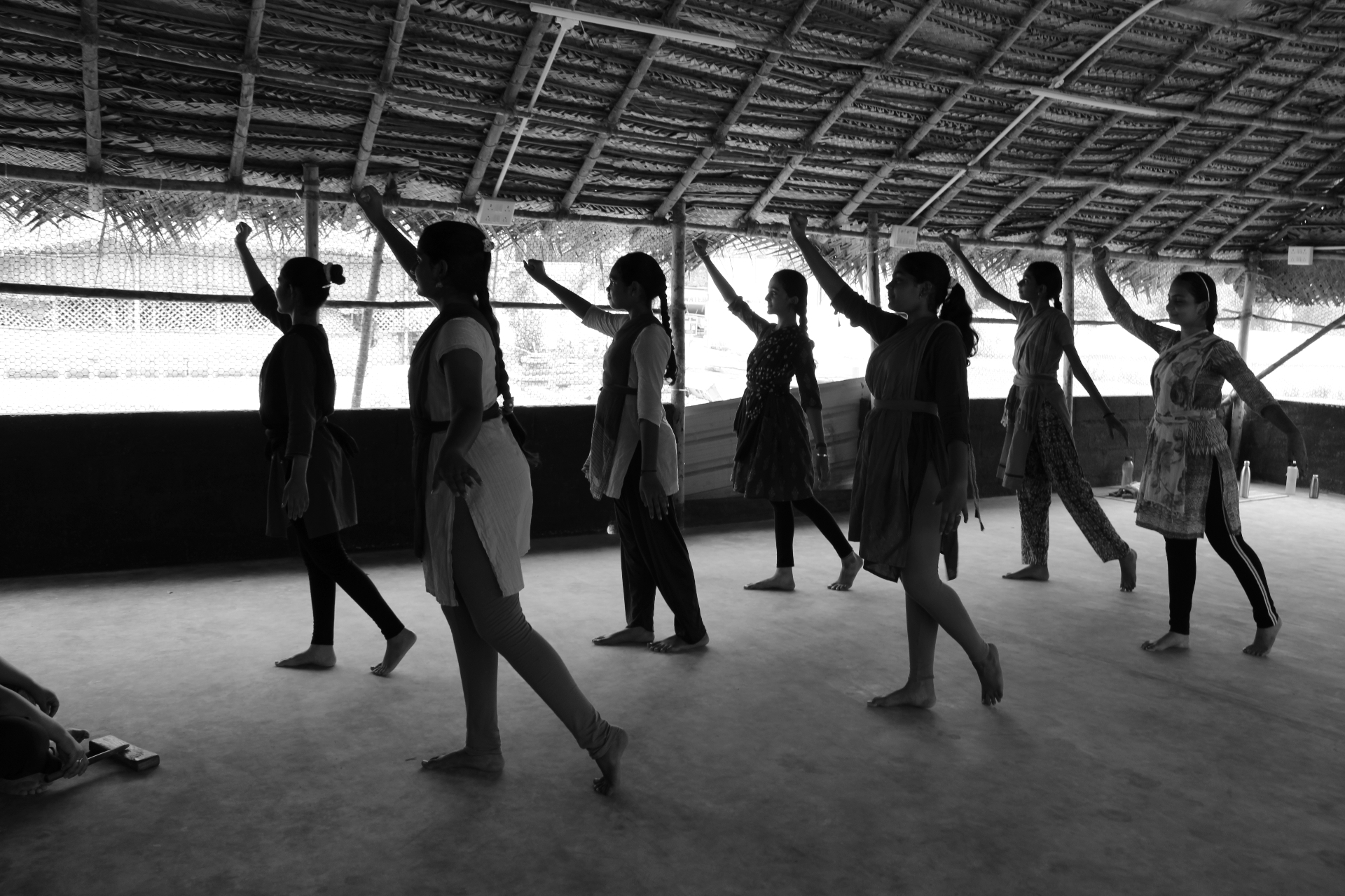 Bharatanatyam dancer in temple